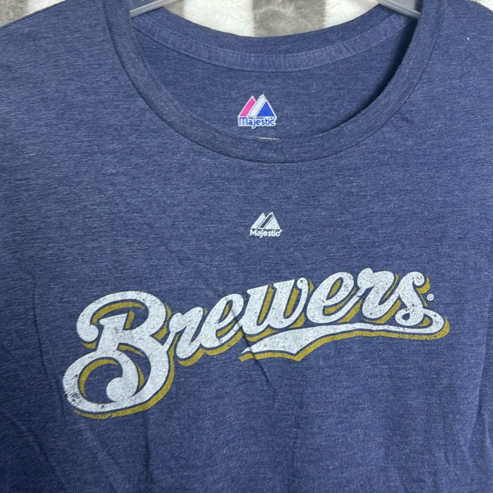 Milwaukee Brewers Short sleeve Tee player #8 BRAUN Size Large / L Crew Neck - Picture 2 of 7